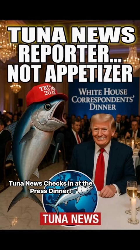 Tuna asks President Trump the tough questions at the Press Dinner!